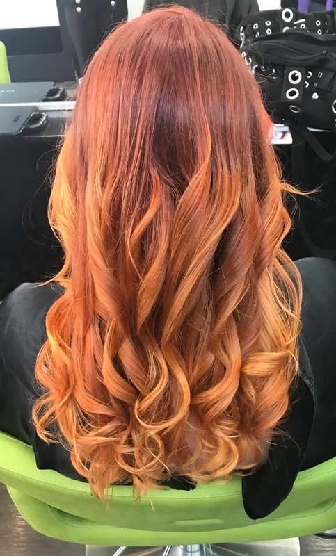 Balayage Kupfer — leuchtende Kupfertöne